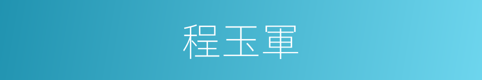程玉軍的同義詞