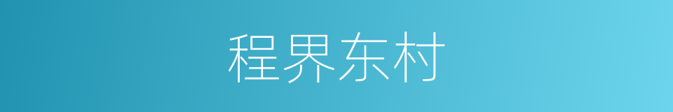 程界东村的同义词