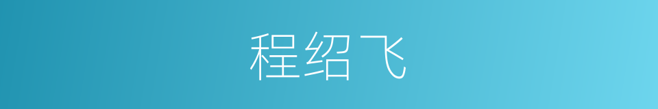 程绍飞的同义词