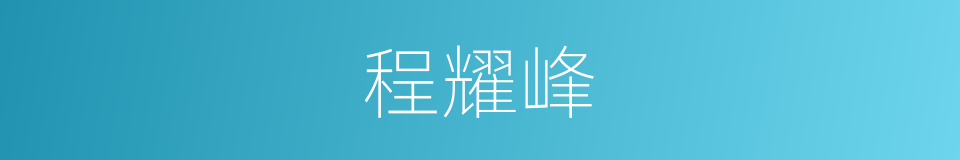 程耀峰的同义词