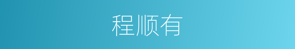 程顺有的同义词