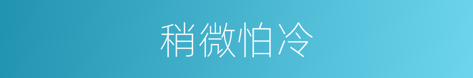 稍微怕冷的同义词