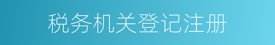 税务机关登记注册的同义词