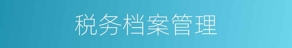 税务档案管理的同义词