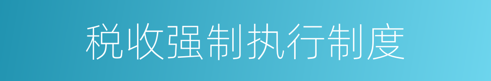 税收强制执行制度的同义词