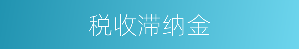 税收滞纳金的同义词
