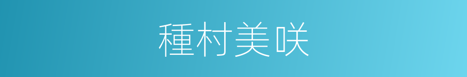 種村美咲的同義詞