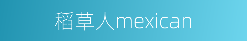 稻草人mexican的同义词