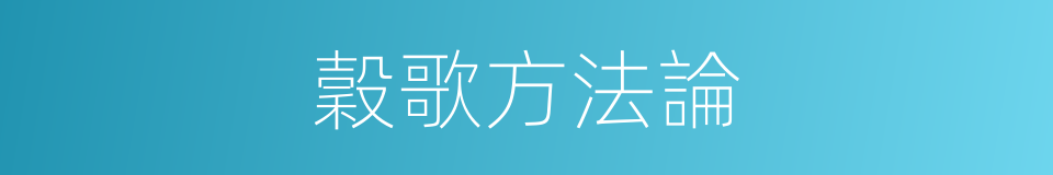 穀歌方法論的同義詞