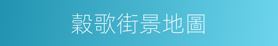 穀歌街景地圖的同義詞