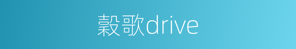 穀歌drive的同義詞