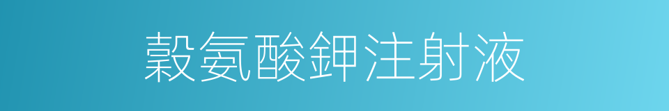 穀氨酸鉀注射液的同義詞