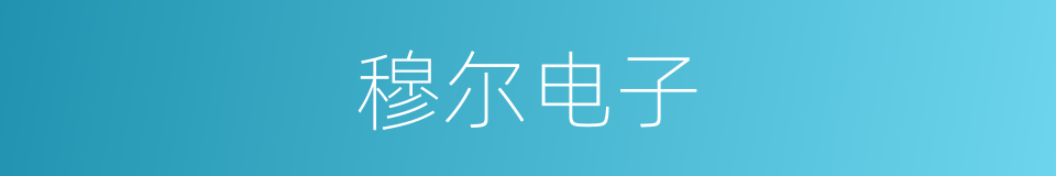 穆尔电子的同义词