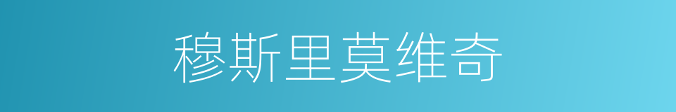 穆斯里莫维奇的同义词