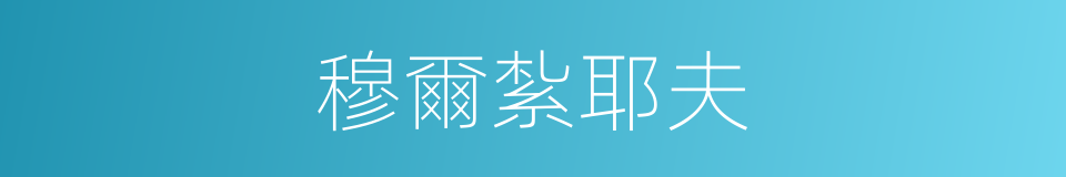 穆爾紮耶夫的同義詞