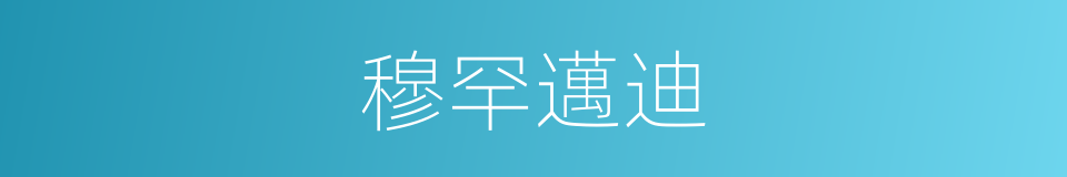 穆罕邁迪的同義詞