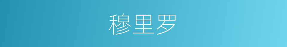 穆里罗的同义词