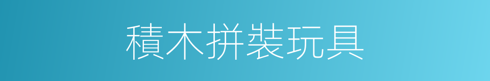 積木拼裝玩具的同義詞