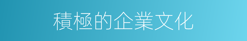 積極的企業文化的同義詞