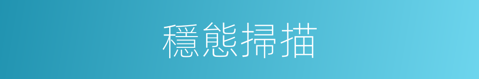 穩態掃描的同義詞