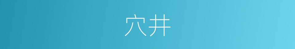 穴井的同义词