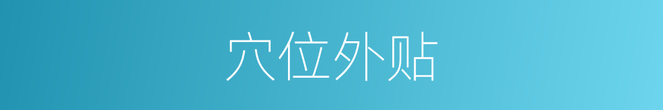 穴位外贴的同义词