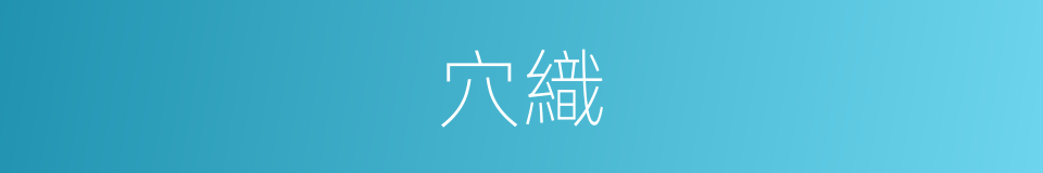穴織的同義詞