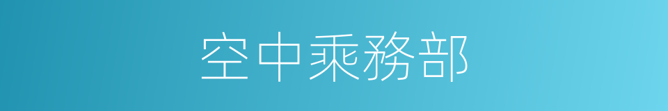 空中乘務部的同義詞