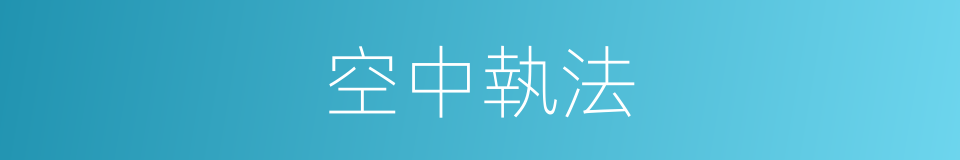 空中執法的同義詞