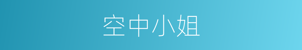 空中小姐的意思