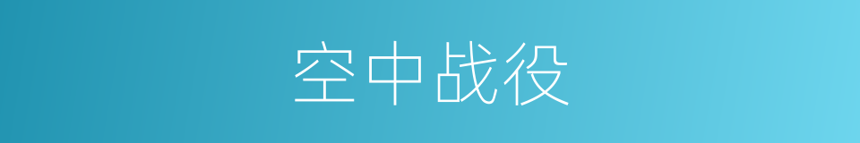 空中战役的同义词