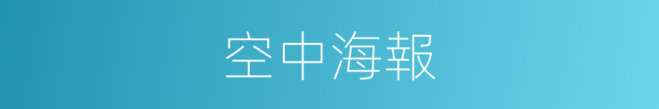 空中海報的同義詞