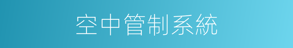空中管制系統的同義詞