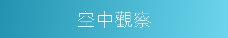 空中觀察的同義詞