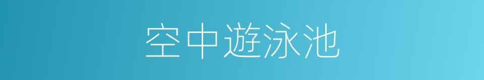 空中遊泳池的同義詞