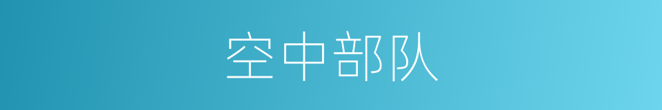空中部队的同义词