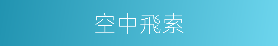 空中飛索的同義詞