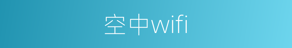 空中wifi的同义词