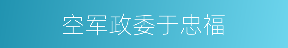 空军政委于忠福的同义词