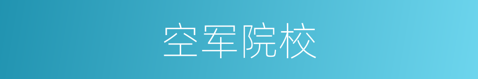 空军院校的同义词