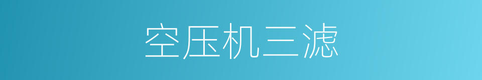 空压机三滤的同义词