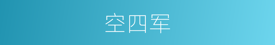 空四军的同义词