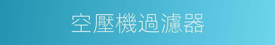 空壓機過濾器的同義詞