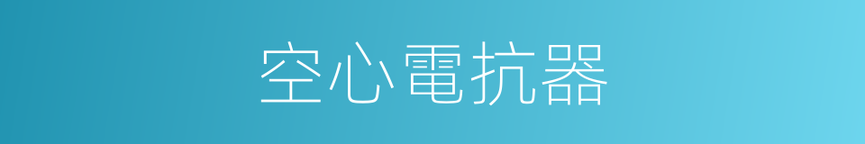 空心電抗器的同義詞
