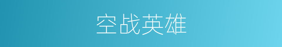 空战英雄的同义词