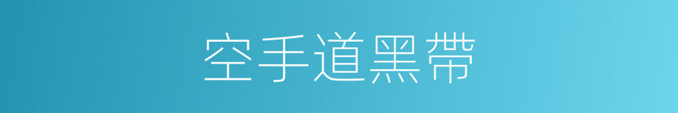 空手道黑帶的同義詞