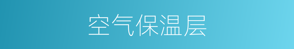 空气保温层的同义词