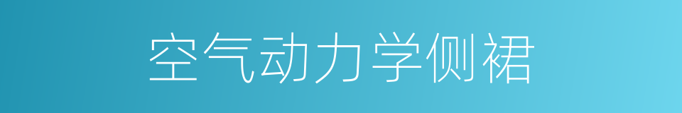 空气动力学侧裙的同义词