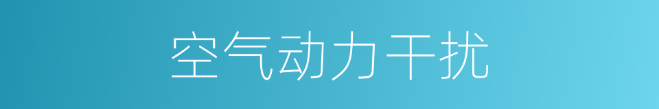 空气动力干扰的同义词