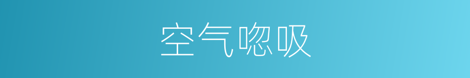 空气唿吸的同義詞